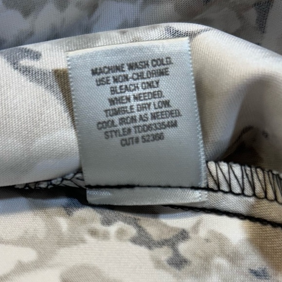 Dress Barn Black/Gray/Cream Floral Pattern Sleeveless A-line Dress - Picture 6 of 10